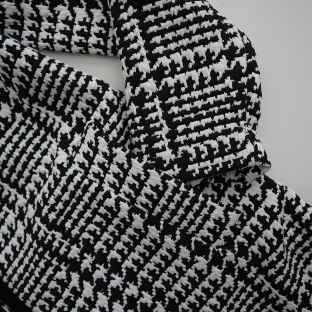 Carolina Belle Houndstooth Plaid Textured Coat | S - Picture 5 of 6